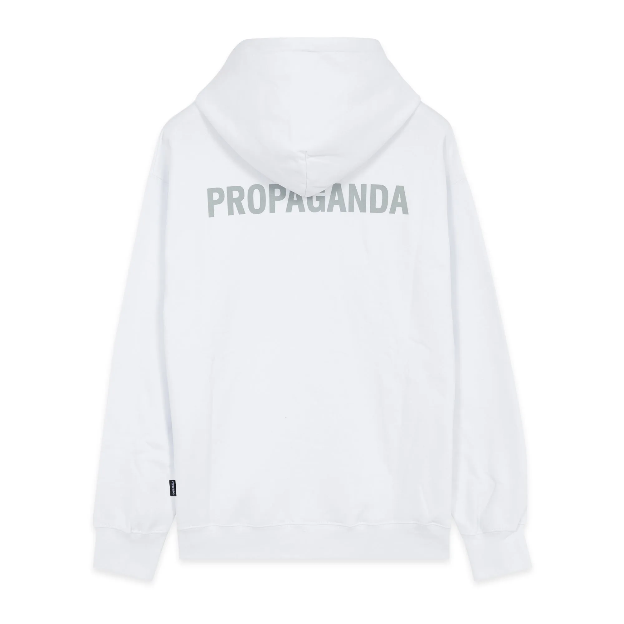 Propaganda Sweatshirt with hood and kangaroo pocket Logo Hoodie 22FWPRFE807-02 white