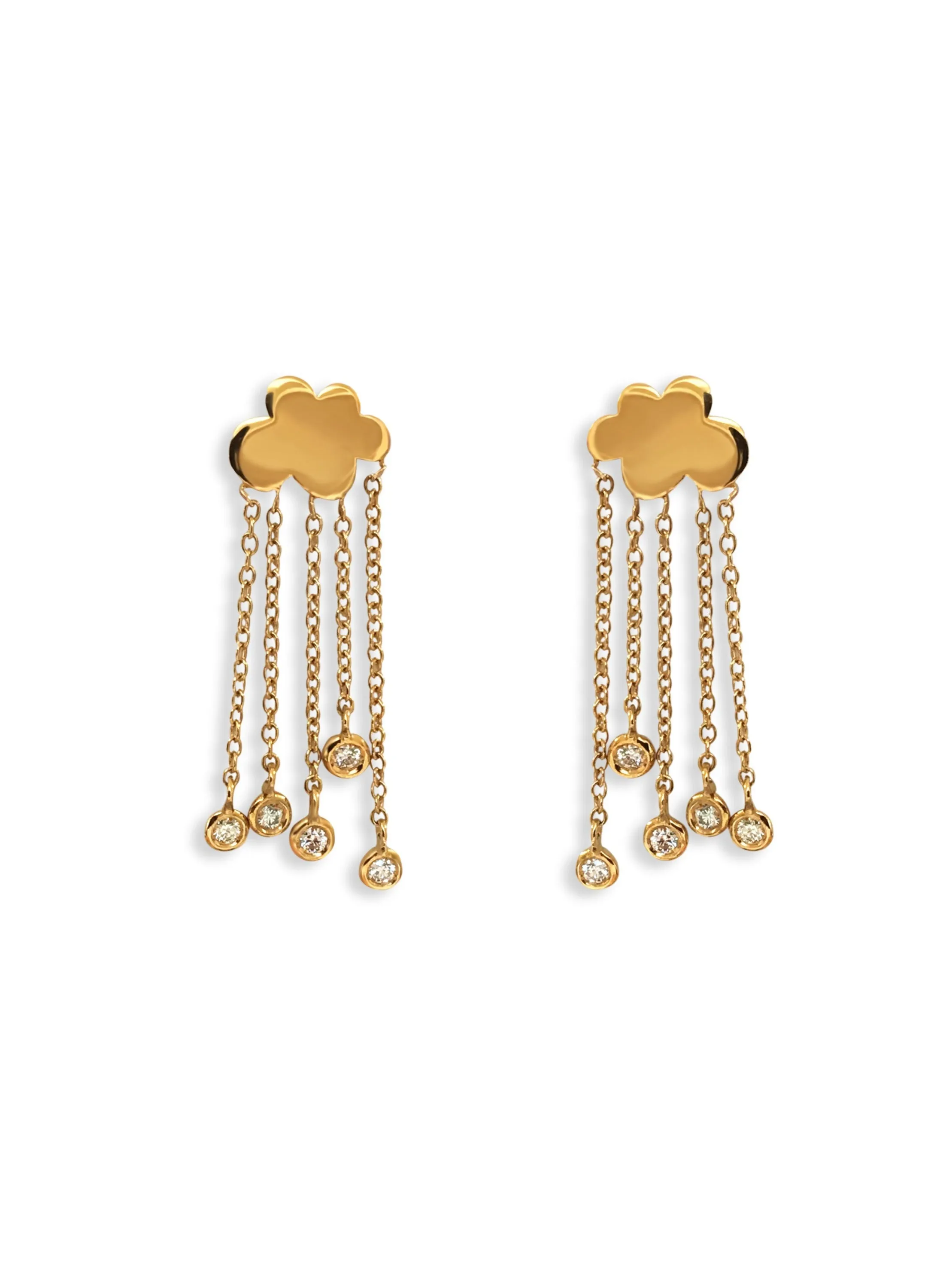 Rain Clouds - Earrings in 18-karat gold with diamonds