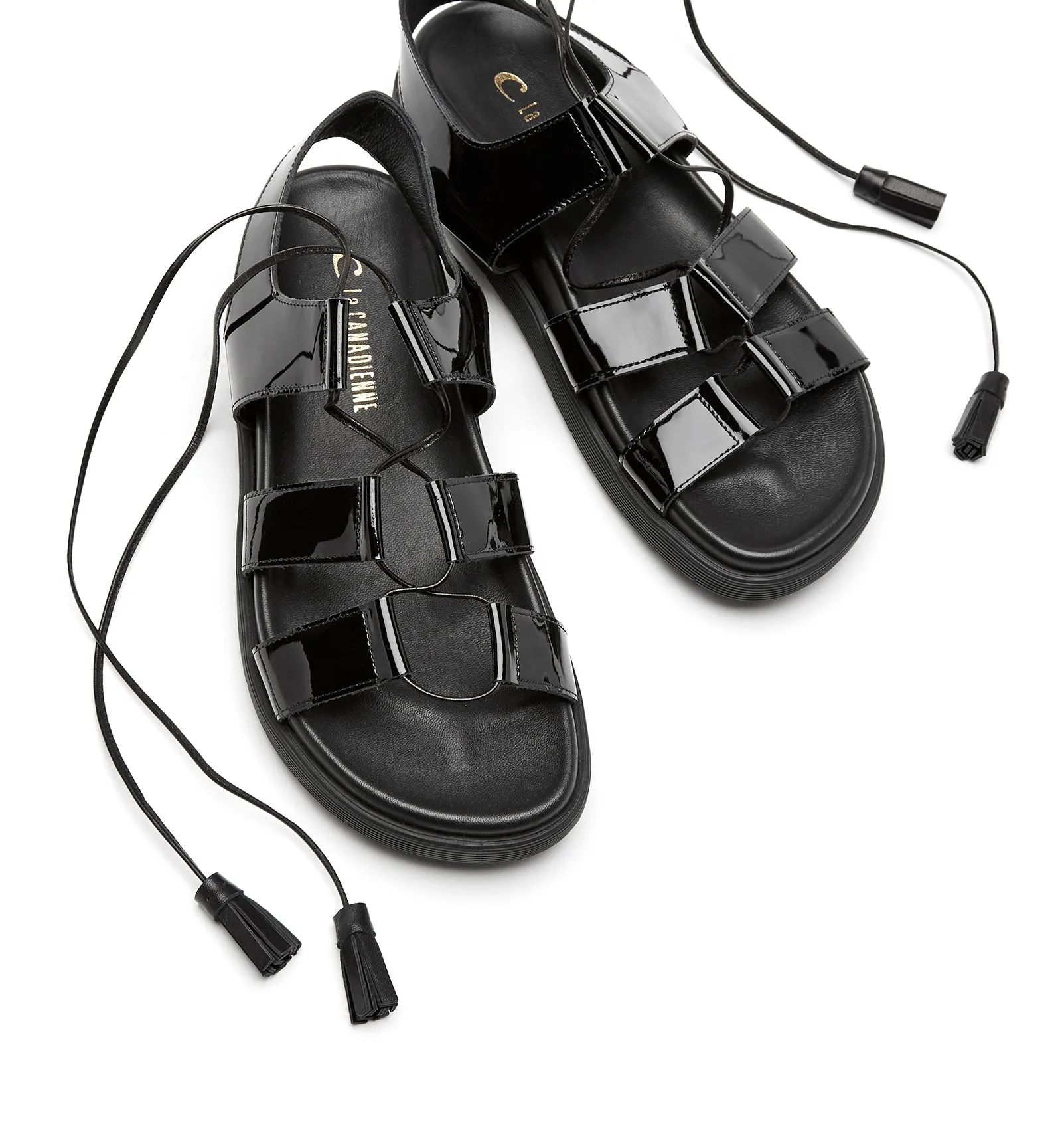 RAMBLER SANDAL ( BLACK) - LA CANADIENNE