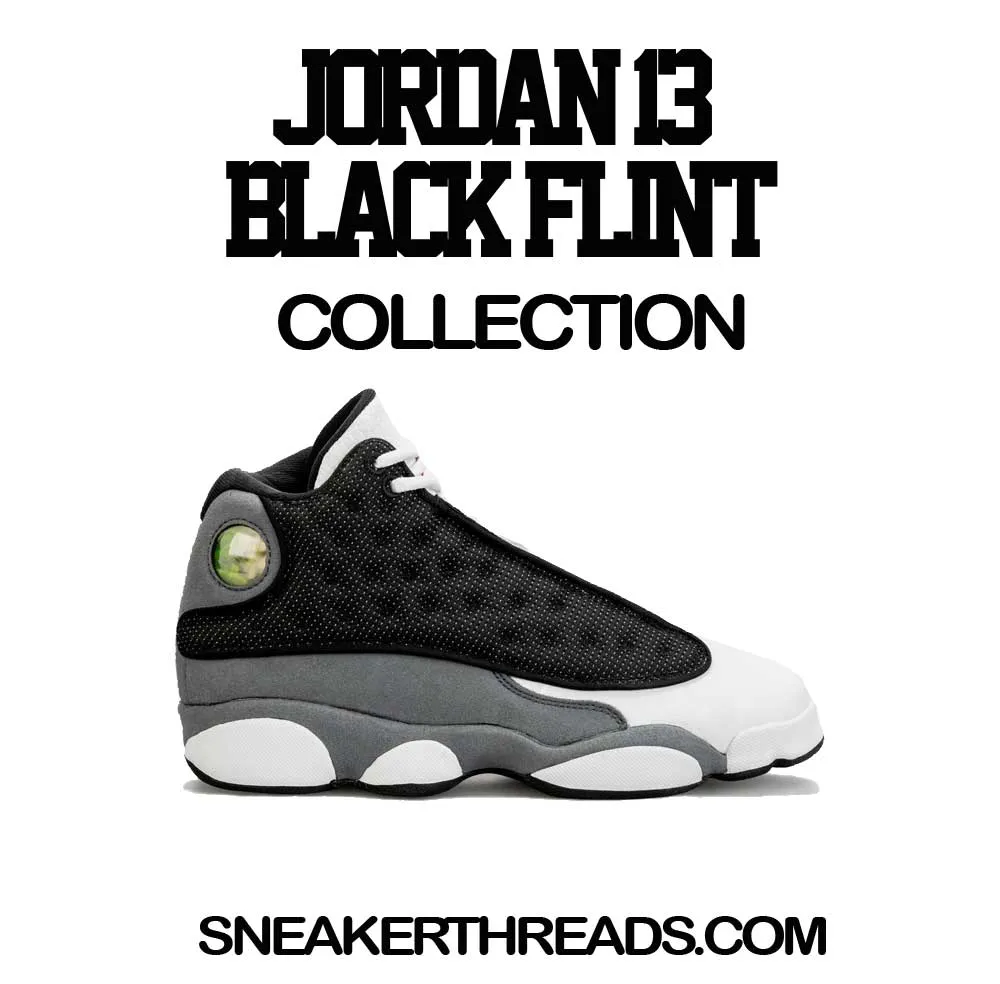 Retro 13 Black Flint Shirt - No New Friends - White