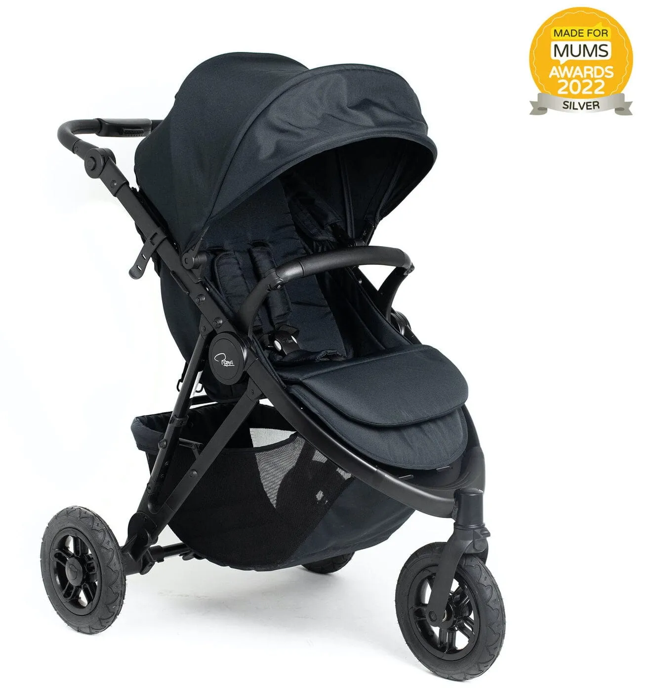 Roma Atlas 3 Wheel Pram - Jet Black