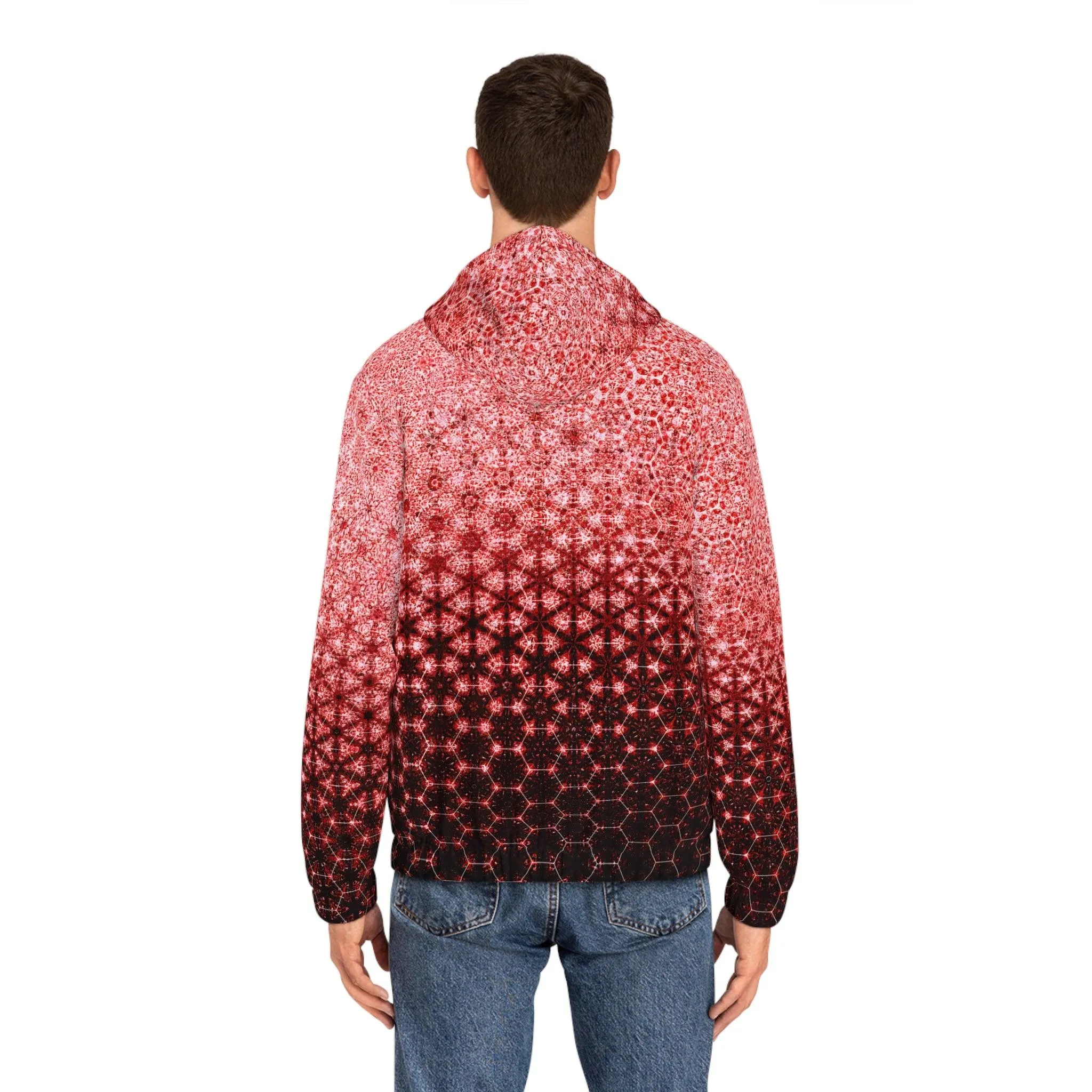 Sacred Geometry Scatter Plot by Meta Zen - Geometric Unisex Zip Up Hoodie (AOP) v3