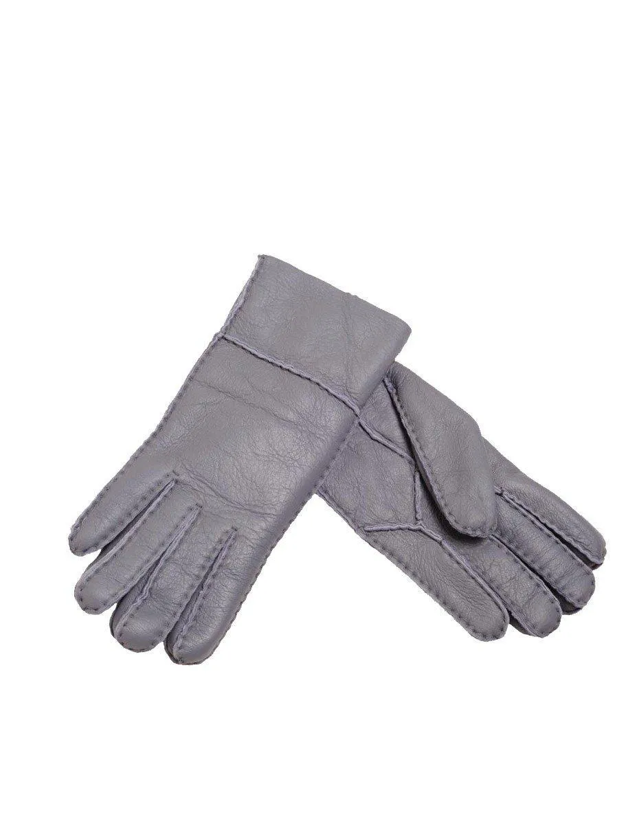 Sheepskin Nappa Gloves - Grey