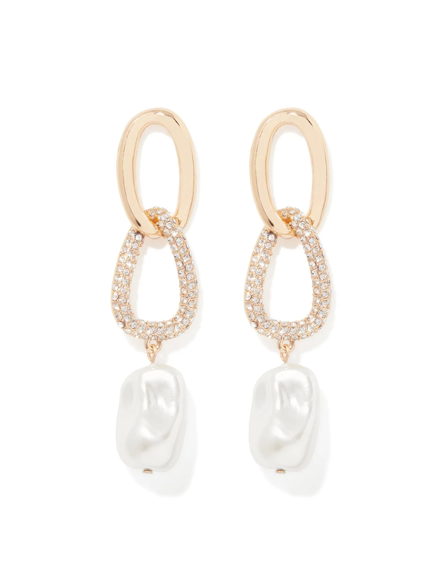 Signature Connor Crystal & Pearl Drop Earrings