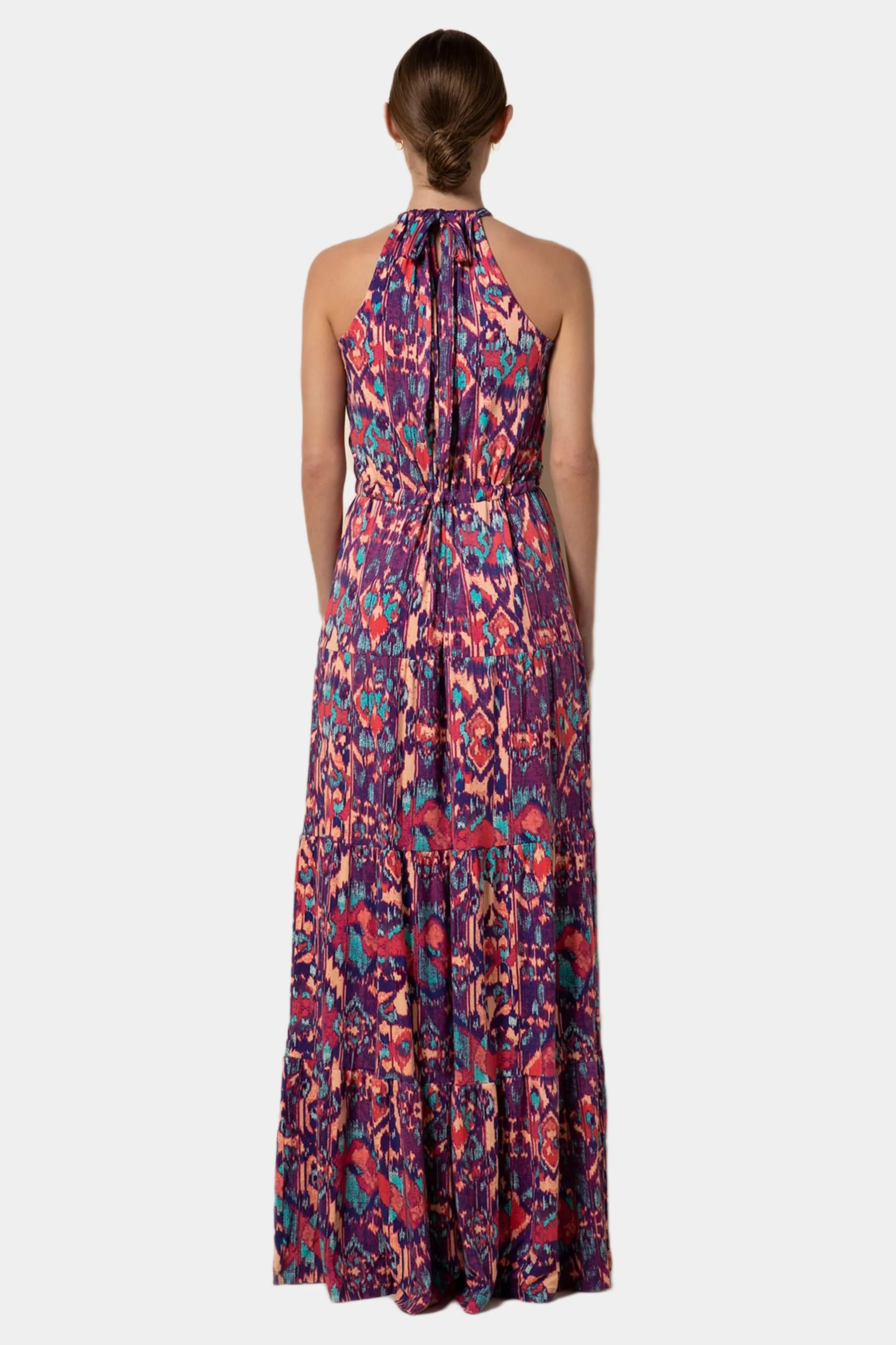 Sleeveless Halter Neck Maxi Dress