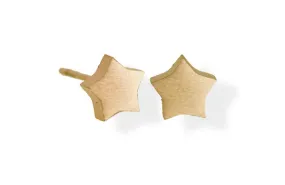 Small Stud gold Earrings- solid star