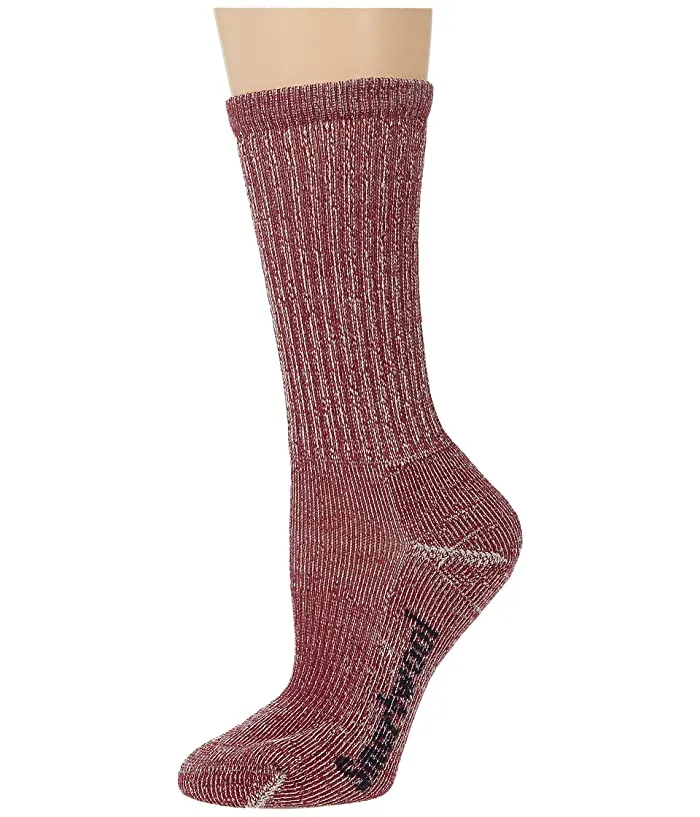 Smartwool | Women'S Hike Classic Edition Light Cushion Crew Socks, Burgundy, Size Medium