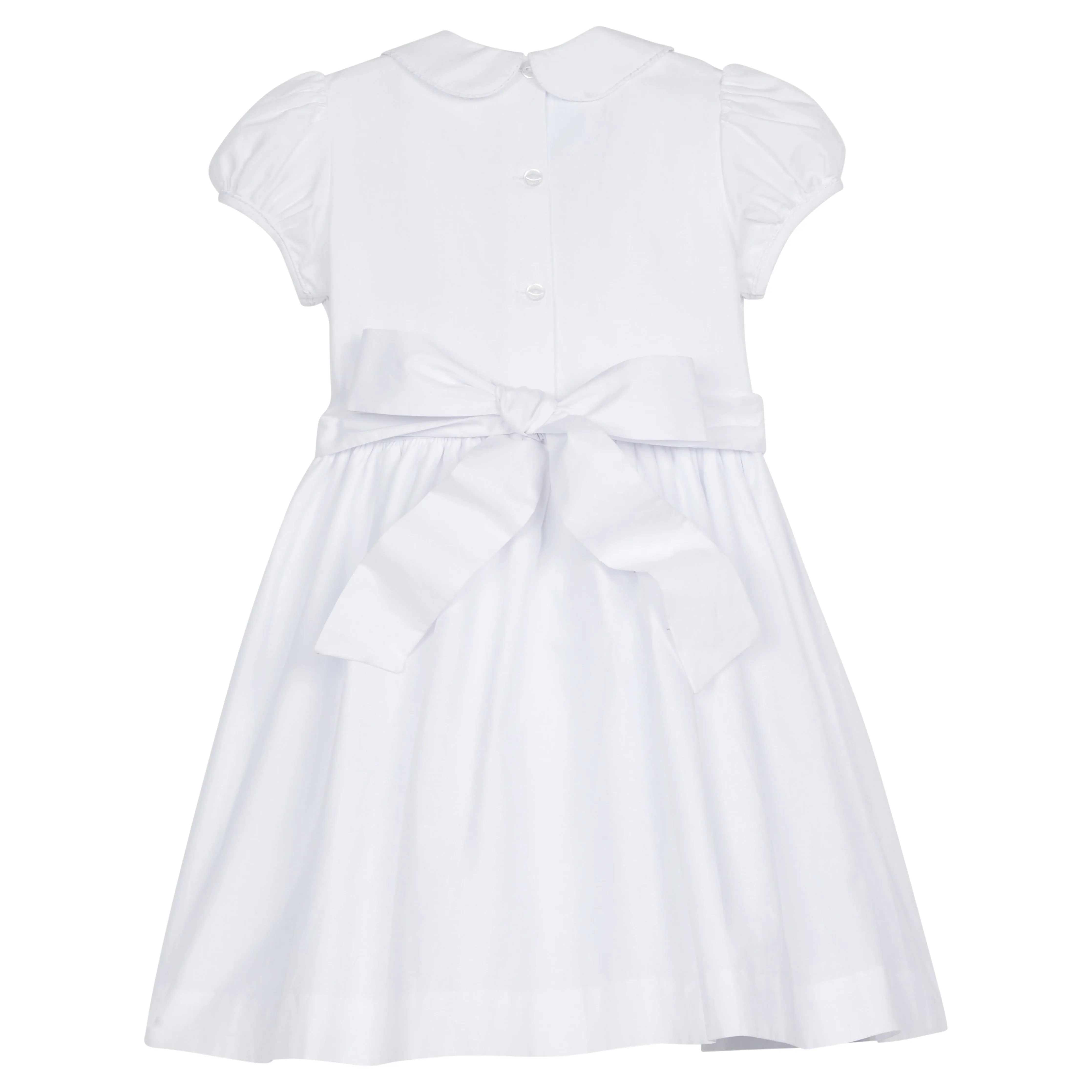 Smocked Emery Dress - White