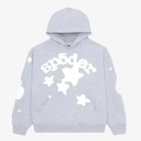 Sp5der 'Beluga' Pullover Hoodie Heather Grey SS23