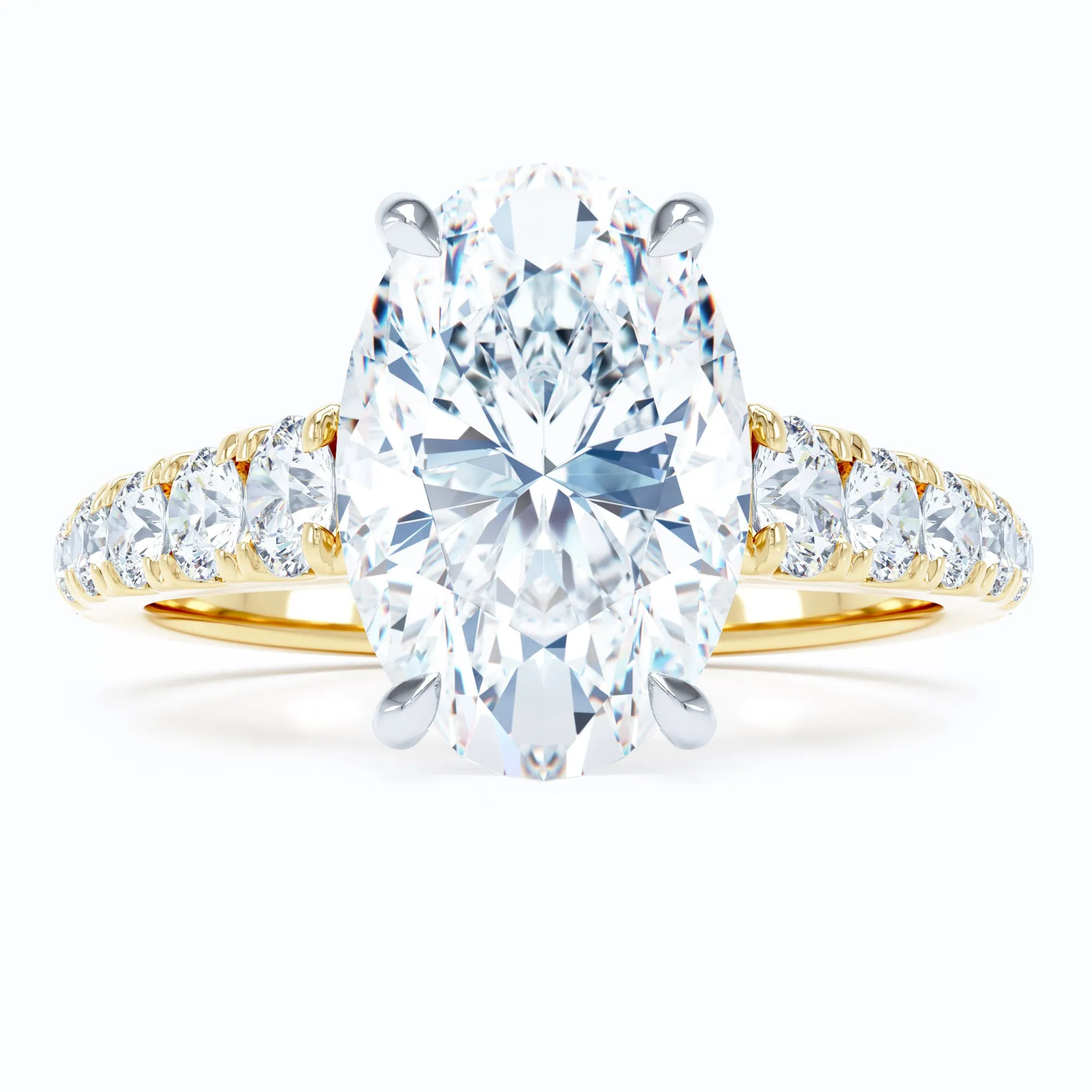 Straight UP - Oval Engagement Ring