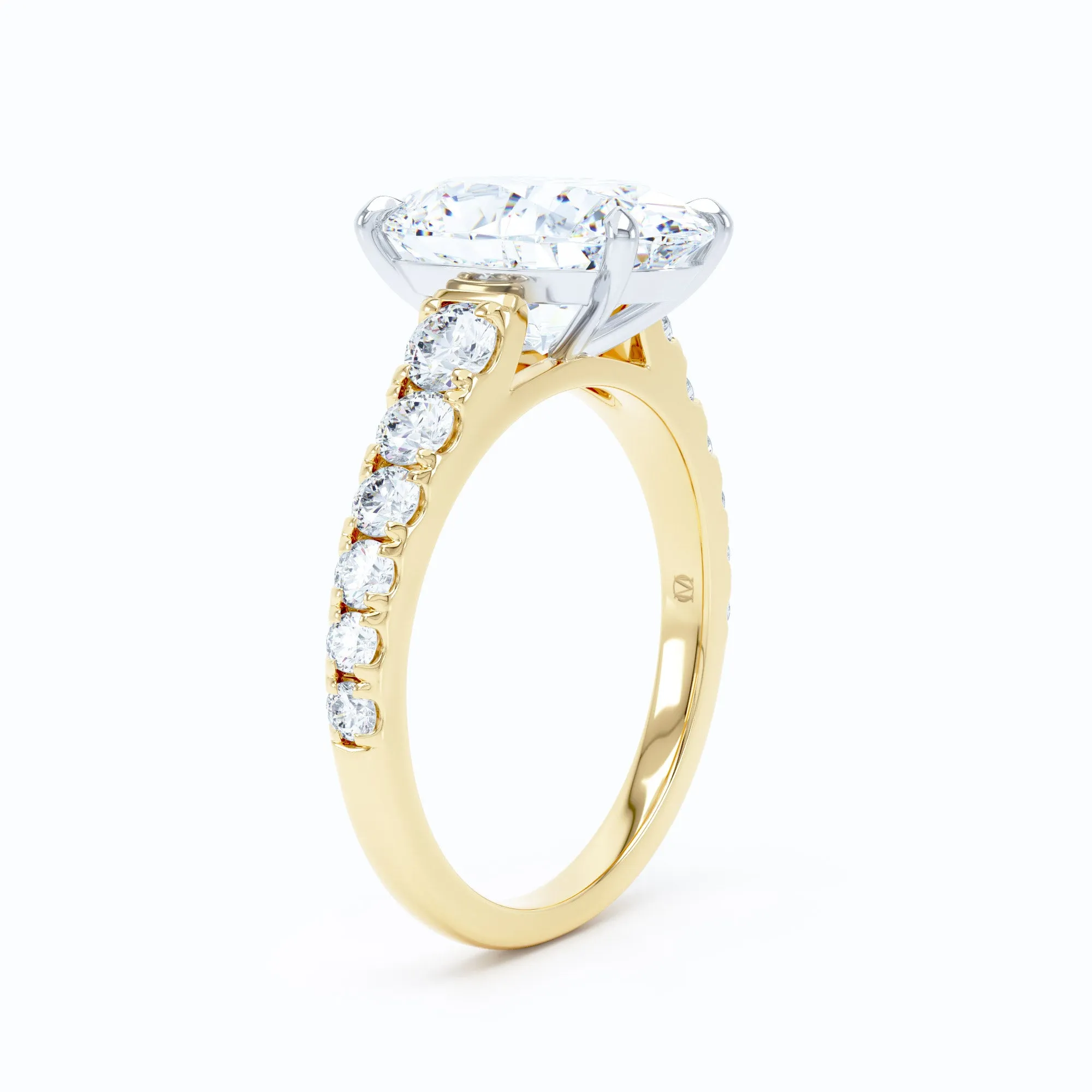 Straight UP - Oval Engagement Ring