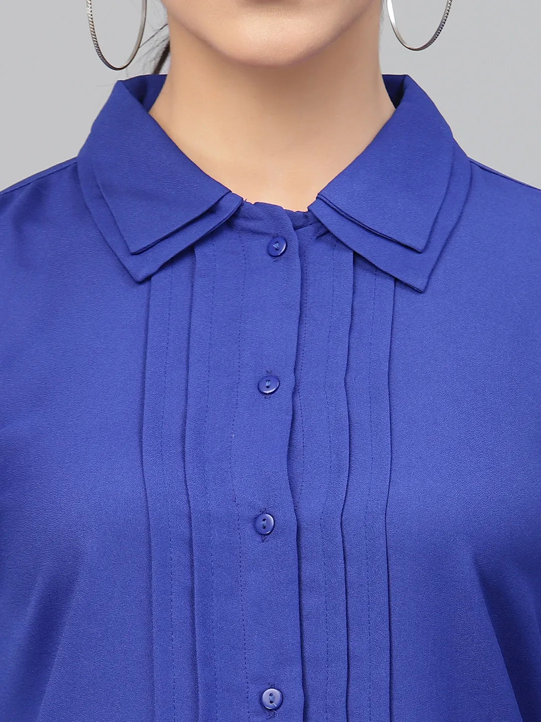 Style Quotient Women Blue Smart Formal Shirt