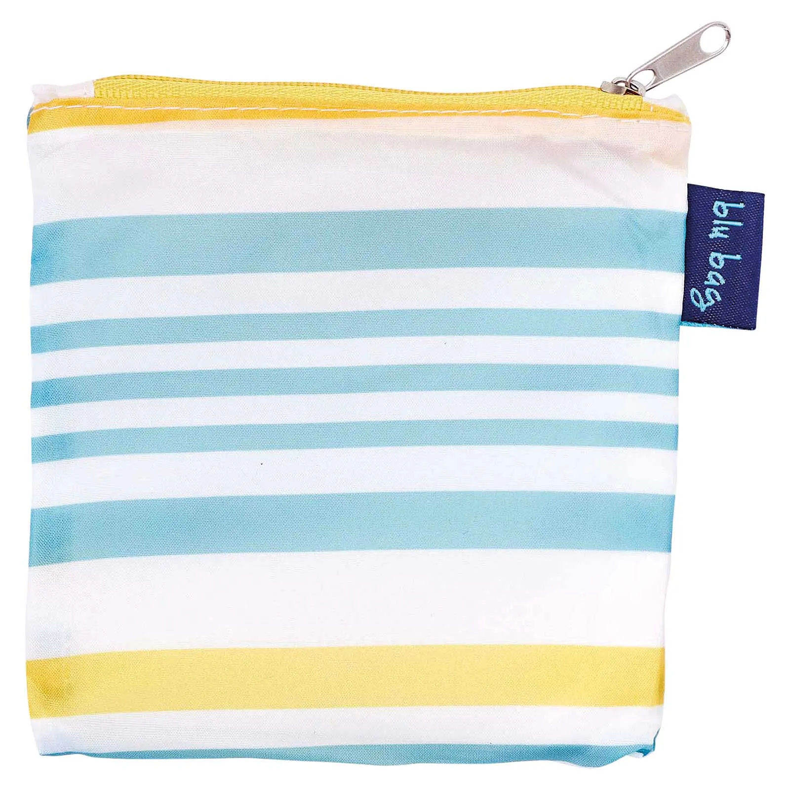 Summer Stripe Yellow Blu Bag Reusable Shopping Bag - Machine Washable