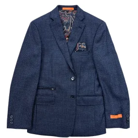 Tallia Boys Navy/Black Houndstooth Sports Jacket_ SZ0041