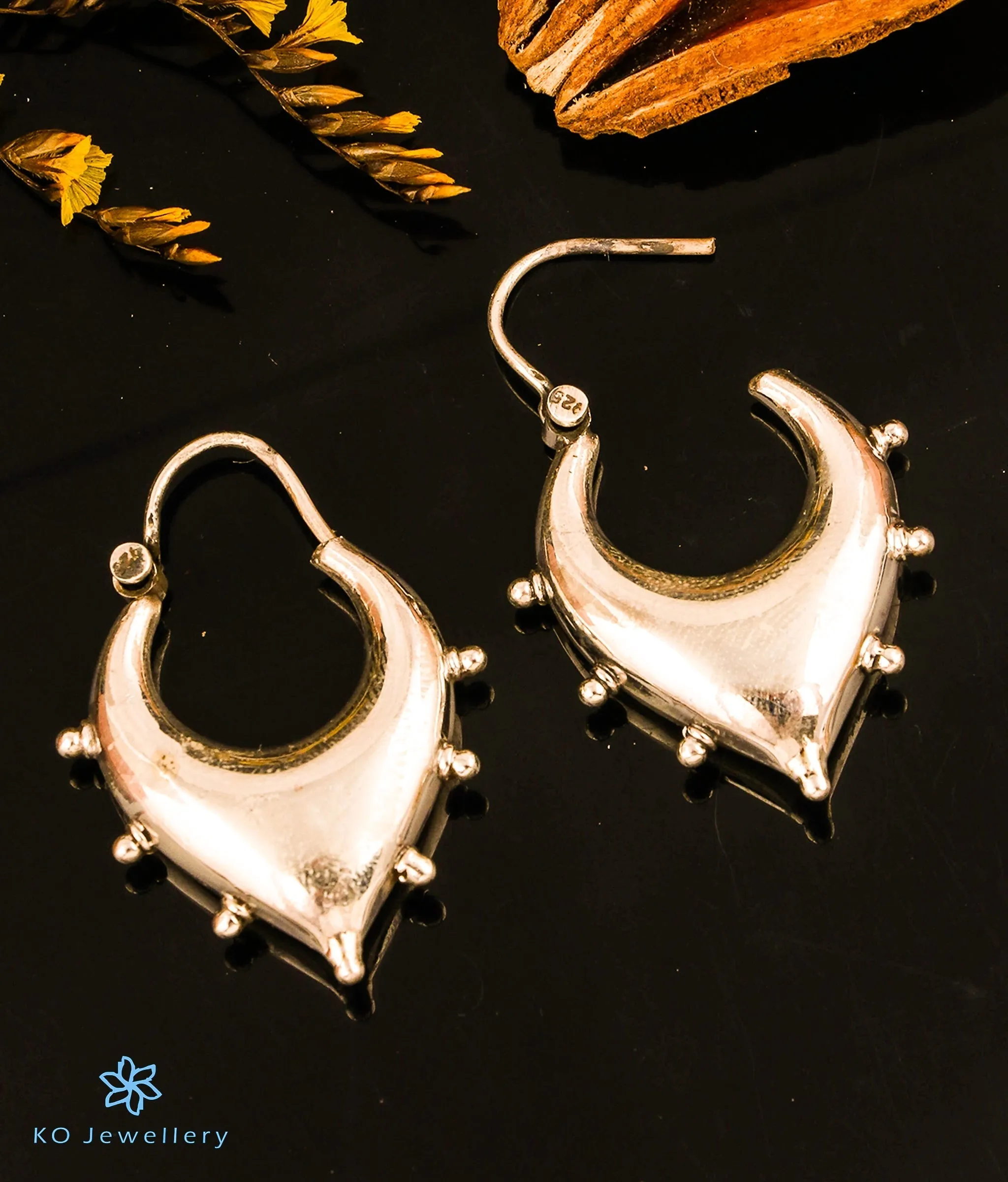 The Rumeha Silver Hoops