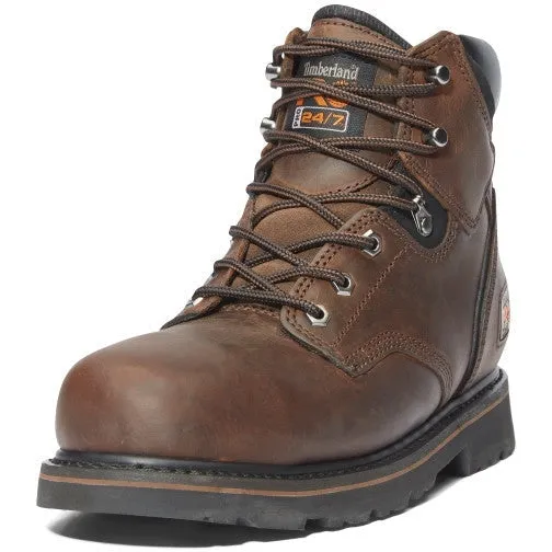 Timberland Pro Men's Pit Boss 6" ST Slip Resist Work Boot -Brown- TB133034214