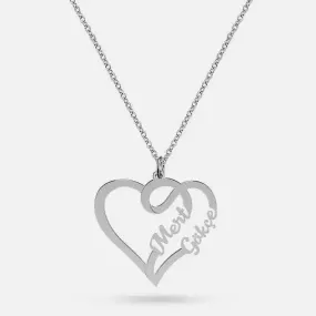 Two Names Heart Necklace