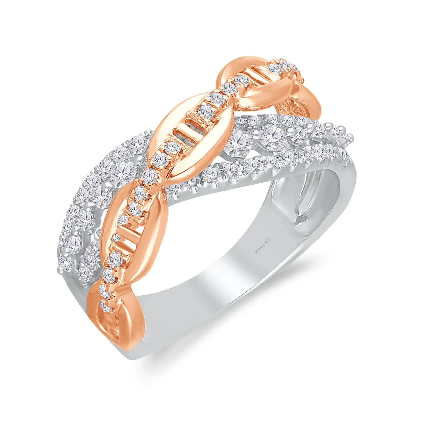 Two Tone Gold Diamond Eternal Ring