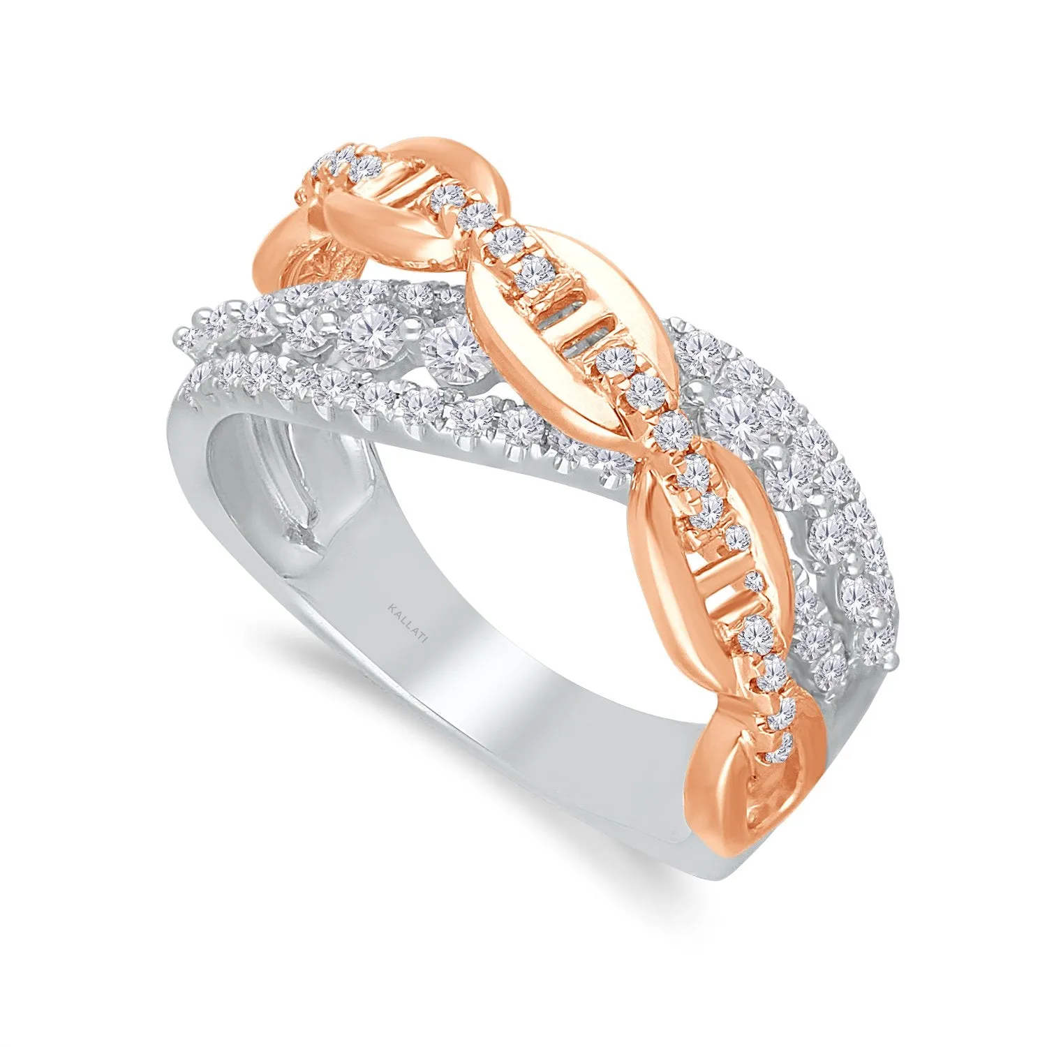 Two Tone Gold Diamond Eternal Ring