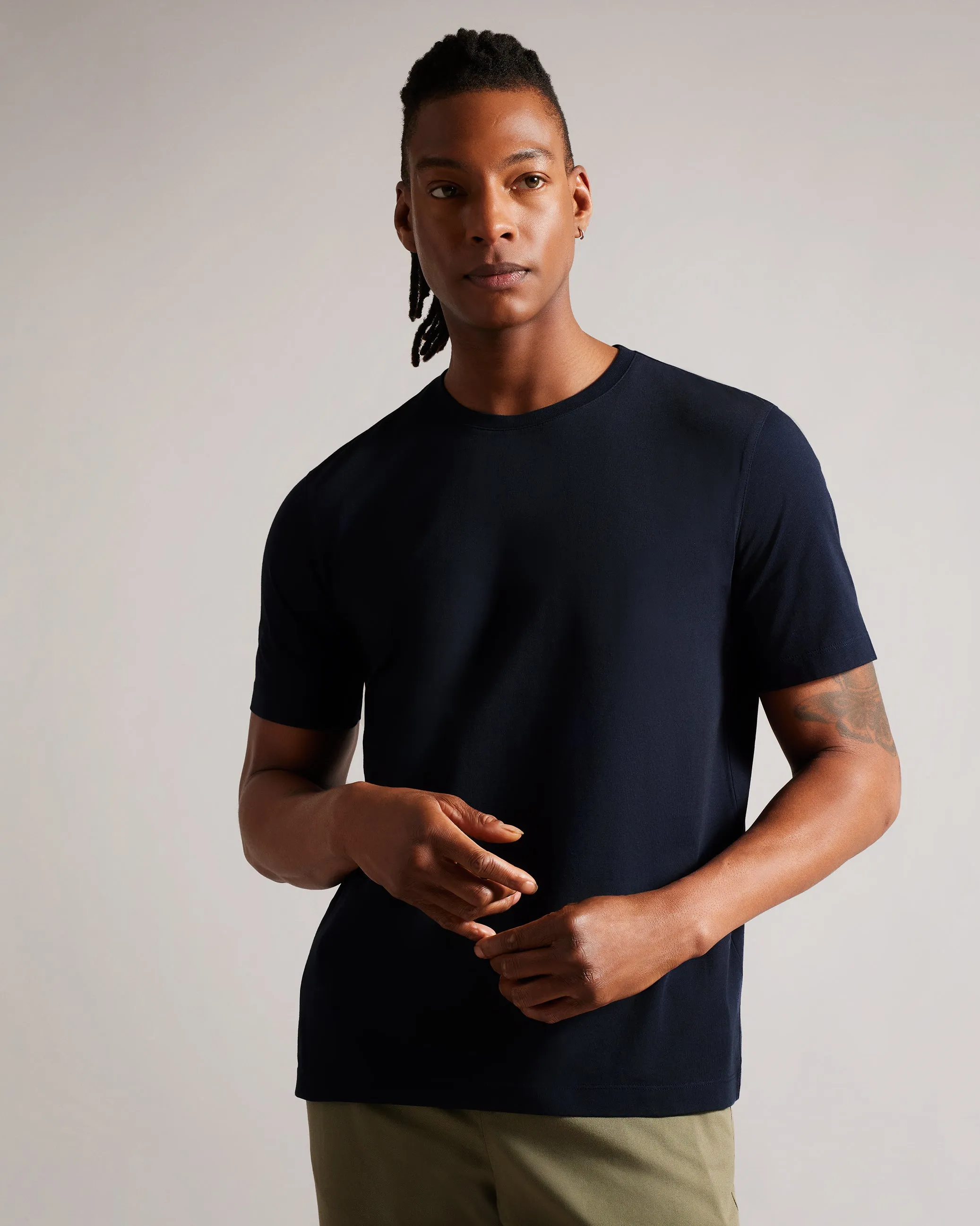 Tywinn Ss Regular Plain T-Shirt Navy