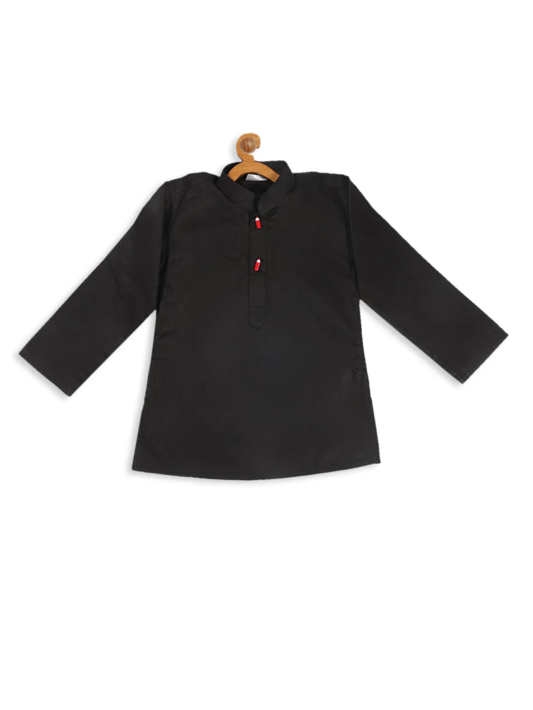 VASTRAMAY Boy's Black Kurta