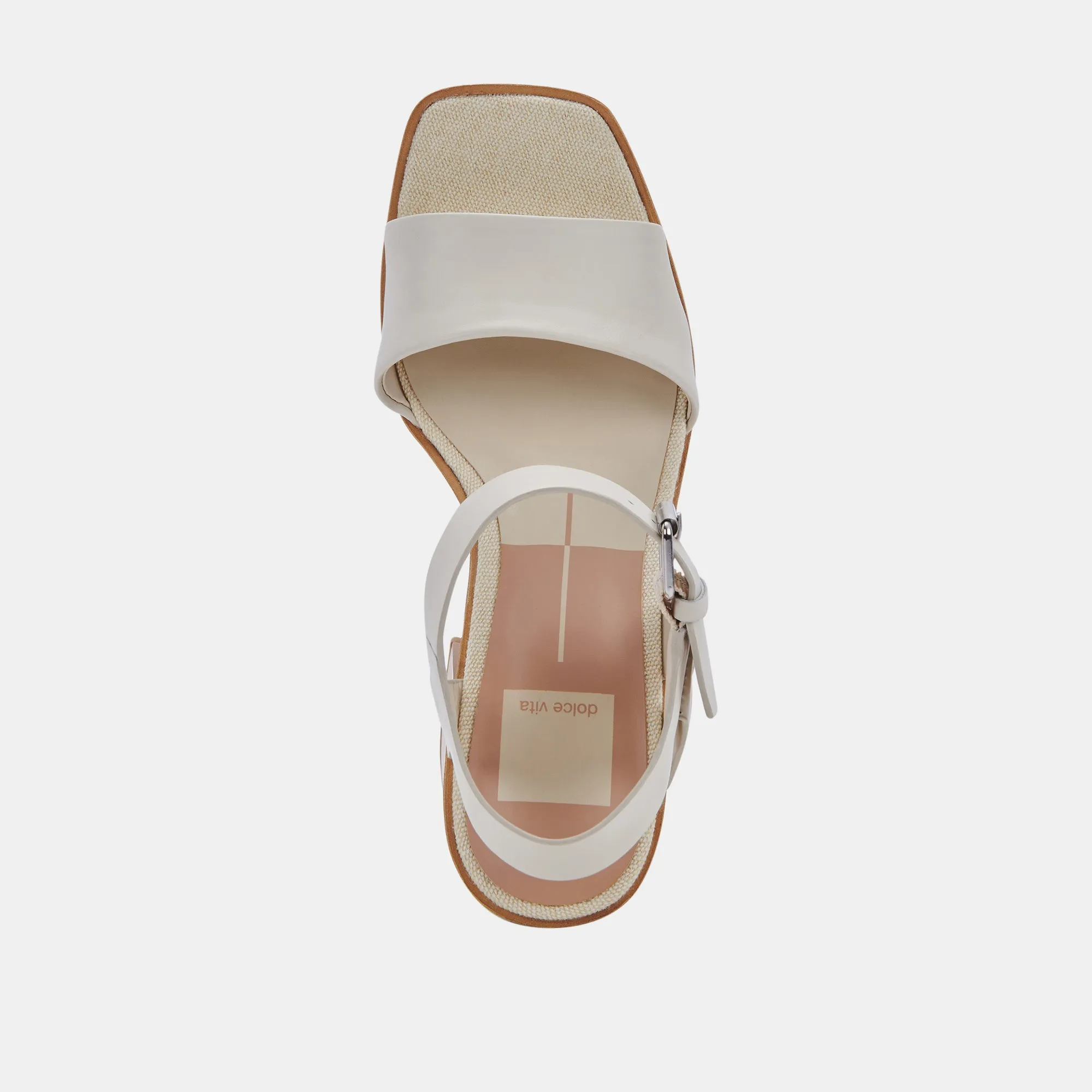 WALLIS HEELS IVORY LEATHER