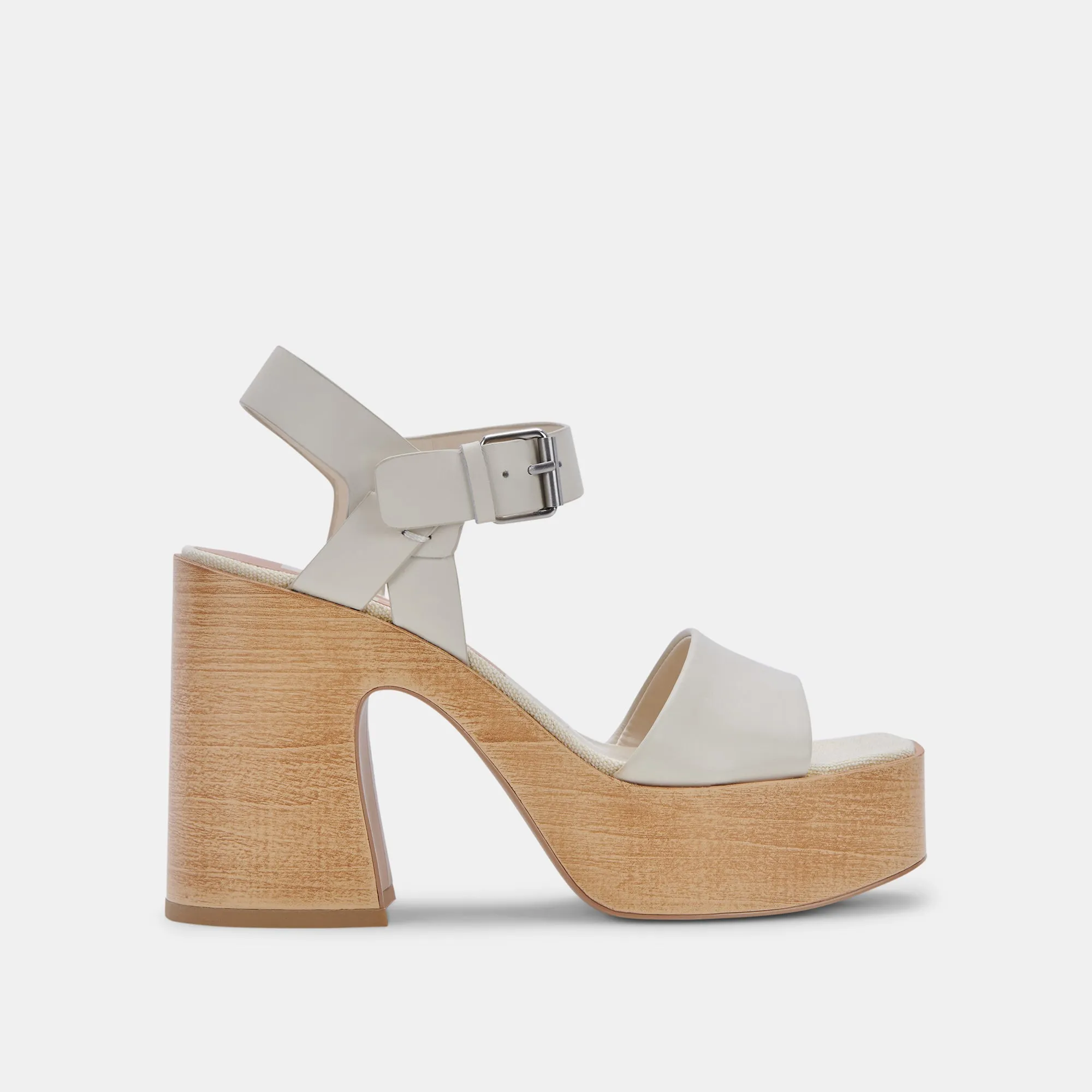 WALLIS HEELS IVORY LEATHER